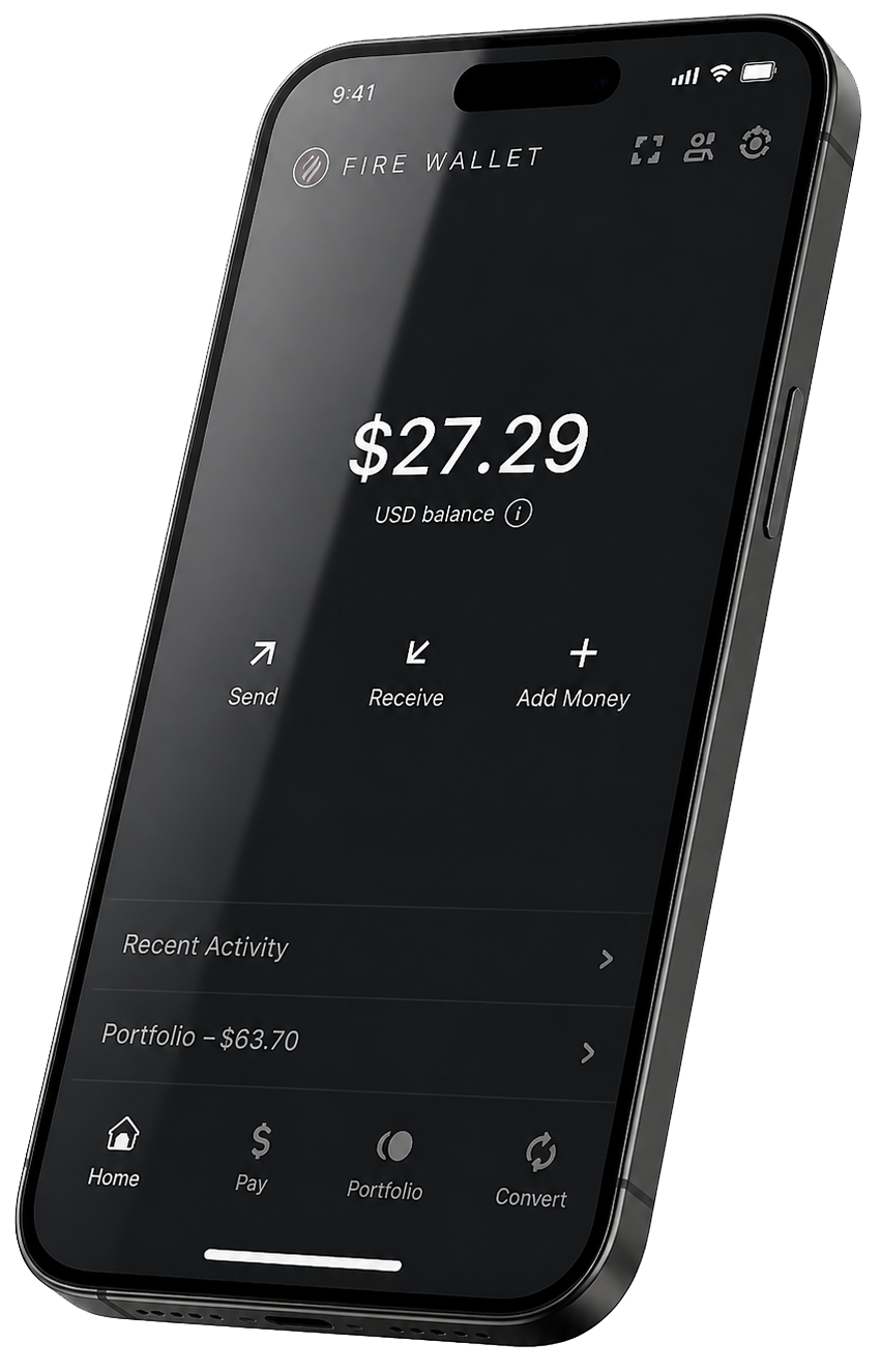 Fire Wallet on iPhone